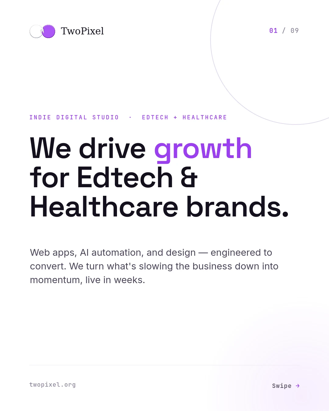 Agency social post — One