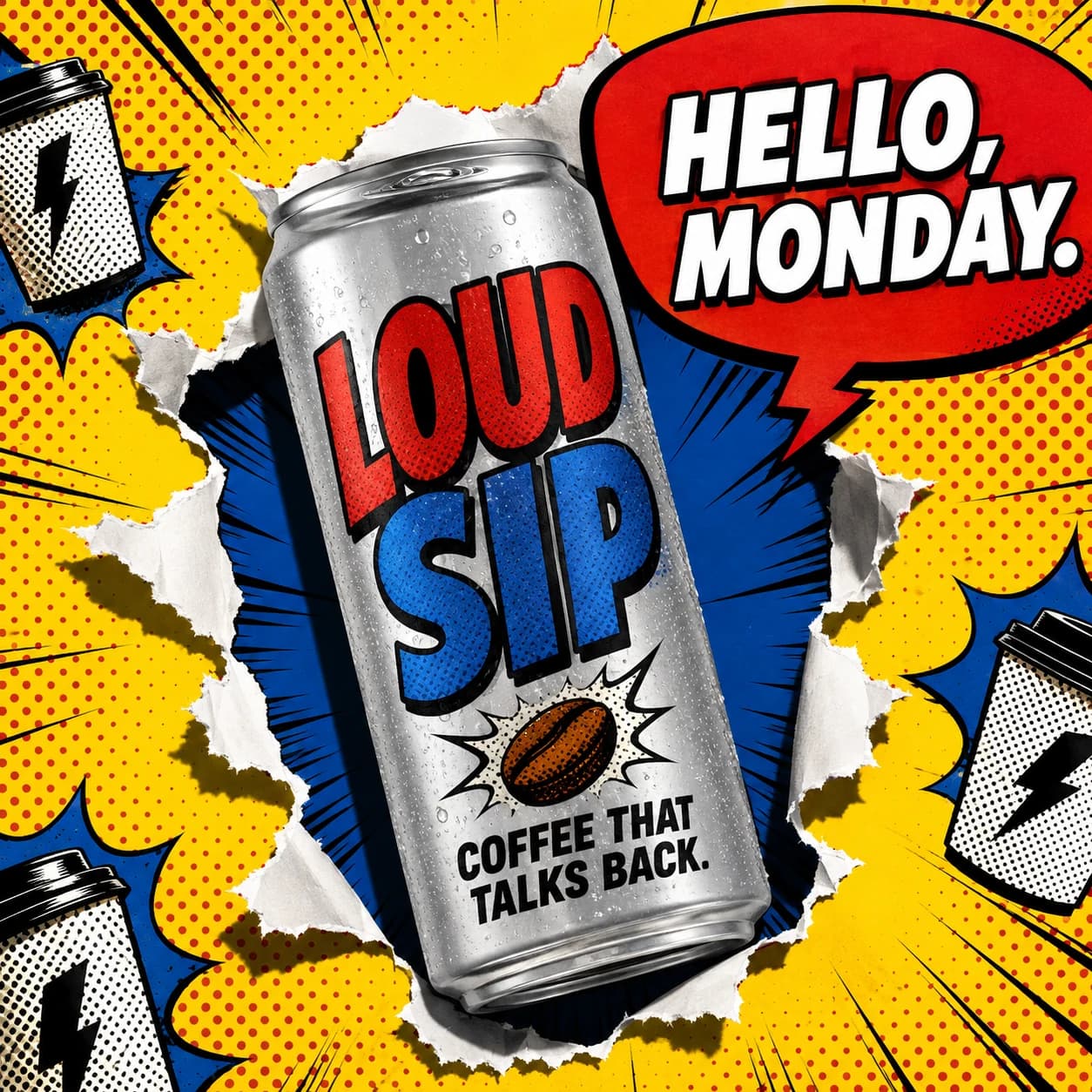Pop art social post — One